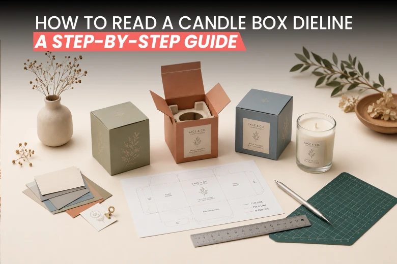 candle packaging dieline featured