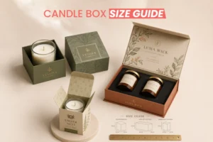 different candle packaging boxes