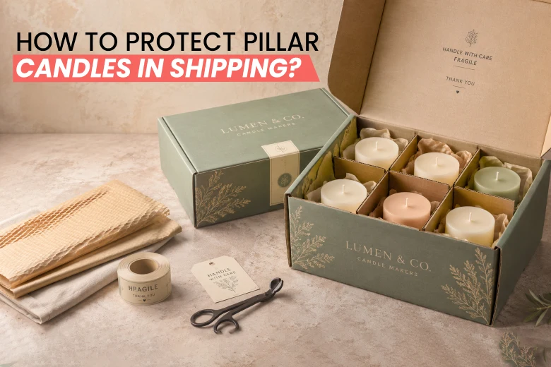 pillar candle shipping protection idea
