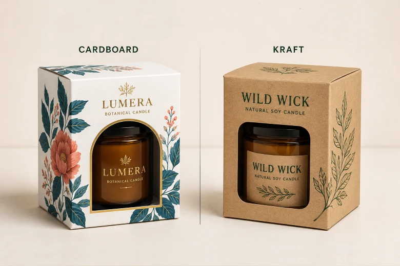 card vs kraft candle boxes